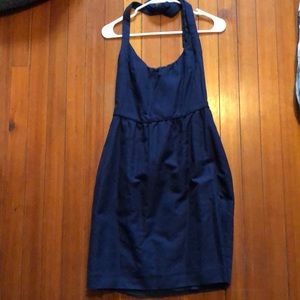Jcrew navy halter dress